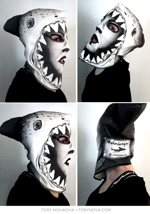 Shark Face Mask by Torynova